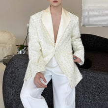 Load image into Gallery viewer, Sequined Lapel Single-button Blazer
