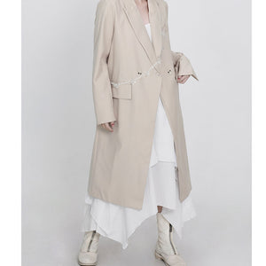 Autumn And Winter All-match Simple Neutral Mid-length Windbreaker