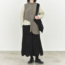 Load image into Gallery viewer, Women's Asymmetrical Draped Hem Hand-Stitched Vest
