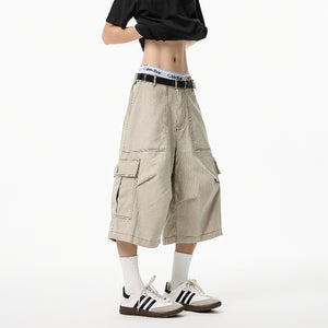 American Loose Straight Knee-length Casual Pants