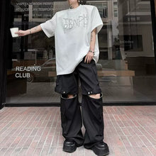 Load image into Gallery viewer, Beaded Letter Shoulder-Pad T-Shirt

