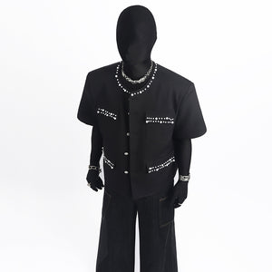 Heavy-duty Pearl Diamond-encrusted Jacket