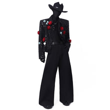 Load image into Gallery viewer, Sequined 3D Flower Stage Jacket
