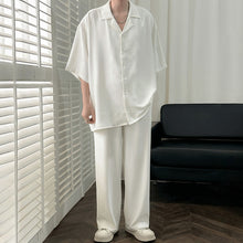 Load image into Gallery viewer, Cuban Collar Ice Silk Loose Casual Shirt

