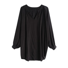 Load image into Gallery viewer, Black Neutral Style V-neck Top
