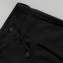 Load image into Gallery viewer, Women's Asymmetrical Slanted Button Curved Wide-leg Trousers
