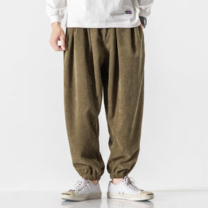 Loose Corduroy Harem Pants