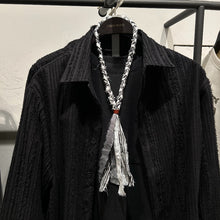 Load image into Gallery viewer, Vintage Cotton and Linen Braided Tie Necklace
