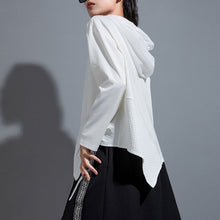 Load image into Gallery viewer, Hooded Lace-up Paneled Shirt
