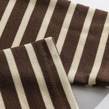 Load image into Gallery viewer, Japanese Waffle Knit Striped Loose Long Sleeve T-shirt
