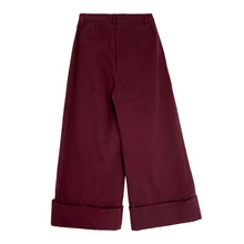Load image into Gallery viewer, Cuffed Wide-leg Cotton High-rise Straight-leg Trousers
