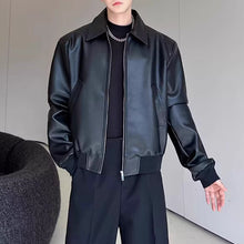 Load image into Gallery viewer, American Retro PU Leather Lapel Jacket
