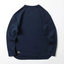 Load image into Gallery viewer, Heavyweight Curved Hem Side Slit Loose Fit Crew Neck Casual Long Sleeve Tee
