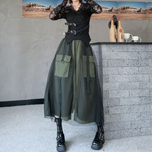 Load image into Gallery viewer, Mesh Stitching Large Pocket Workwear Wide-leg Pants
