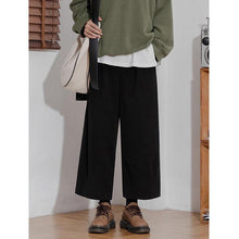 Load image into Gallery viewer, Retro Corduroy Wide Leg Ninth Pants
