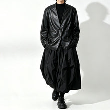 Load image into Gallery viewer, Japanese Loose PU Leather Blazer Jacket

