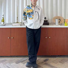 Load image into Gallery viewer, French Oil Painting Patchwork Shirt
