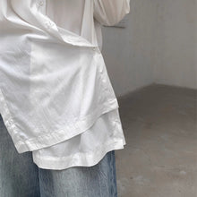 Load image into Gallery viewer, Loose Slit-buttoned Two-way Shirt
