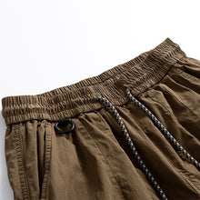 Load image into Gallery viewer, Japanese Loose Multi-pocket Straight-leg Cuffed Cargo Pants
