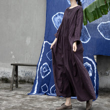 Load image into Gallery viewer, Retro Loose Pleated Robe Dress
