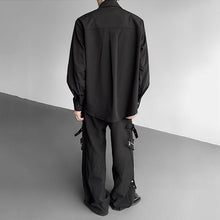 Load image into Gallery viewer, 3D Flower Embroidered Sequined Shoulder Pad Shirt
