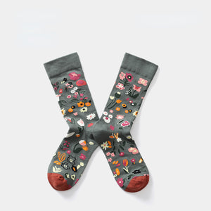 Casual Jacquard Graffiti Socks