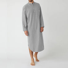 Load image into Gallery viewer, Button Solid Arabian Nightgown Shirt
