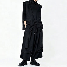 Load image into Gallery viewer, Japanese Asymmetrical Hooded Overlap Front Loose Sleeveless Vest
