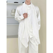 Load image into Gallery viewer, Satin Ribbon Loose Long-Sleeved Shirt
