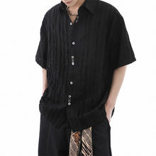 Load image into Gallery viewer, American Loose Textured Pleated Shirt
