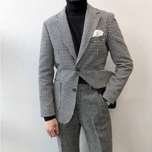 Load image into Gallery viewer, Woolen Suit Casual Slim Fit Plaid Jacket
