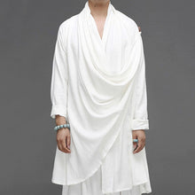 Load image into Gallery viewer, Vintage Cotton and Linen Loose Meditation Cape Jacket Harem Pants Two-piece Set
