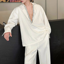 Load image into Gallery viewer, V-neck Sequined Silhouette Shirt
