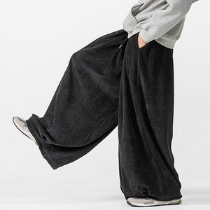 Corduroy Straight Wide-leg Harem Pants