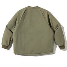 Load image into Gallery viewer, Color-blocked Crew Neck Quilted Cotton Coat
