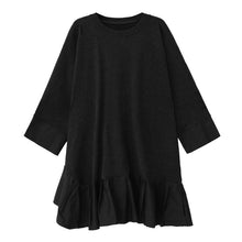 Load image into Gallery viewer, Womens Loose Casual Color Block Patchwork  Midi Dress

