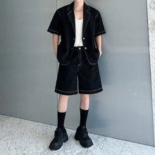 Load image into Gallery viewer, Washed Denim Relaxed-Fit  Two-piece Set
