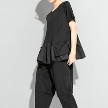 Load image into Gallery viewer, Irregularly Spliced Loose T-shirt
