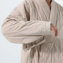 Load image into Gallery viewer, Cross-collar Loose Quilted Coat
