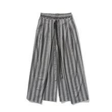 Load image into Gallery viewer, Vintage Striped Linen Thin Loose Wide Leg Culottes
