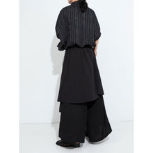 Load image into Gallery viewer, Women's Plus Size Asymmetric Layered Striped Loose Shirt
