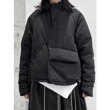 Load image into Gallery viewer, Stand Collar Large Pocket Irregular Jacket
