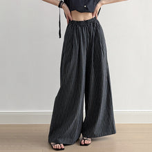 Load image into Gallery viewer, Striped Straight High Waist Loose Wide Leg Pants
