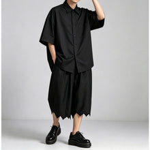 Load image into Gallery viewer, Unisex Loose-Fit Irregular-Hem Shorts
