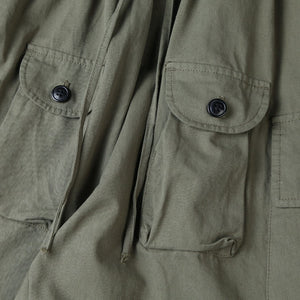 Retro Multi-pocket Wide-leg Pants