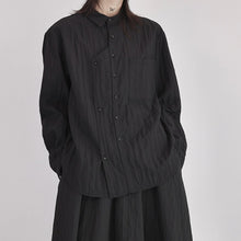 Load image into Gallery viewer, Loose Irregular Button Textured Shirt
