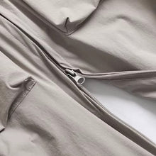 Load image into Gallery viewer, Multi-pocket Loose Two-way Zip Collar T-shirt
