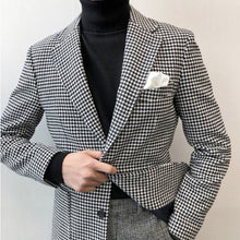 Load image into Gallery viewer, Woolen Suit Casual Slim Fit Plaid Jacket
