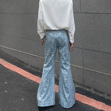 Load image into Gallery viewer, Sequined Distressed Washed Casual Flared Pants
