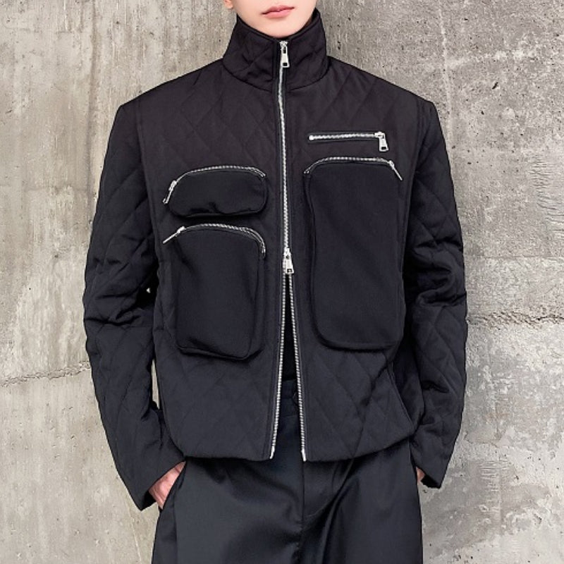 Stand Collar Three-dimensional Multi-pocket Jacket